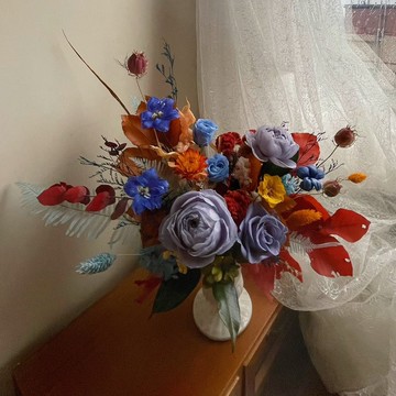 【花訴花藝】歐式高腳桌花/開幕花禮/升遷花禮/祝賀花禮 永生花