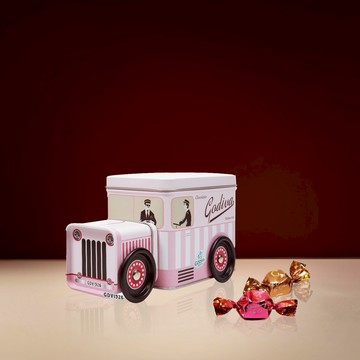 [快速出貨]【GODIVA】G Cube 松露巧克力粉色小貨車鐵盒10顆裝