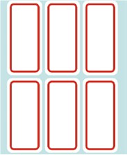 自黏性標籤LD-1015(紅) LD-1016(藍) 25*53mm/90張