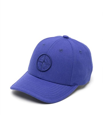 Stone Island Junior - Compass-motif baseball cap - kids - Acrylic/Wool/Cotton - 3 - Blue