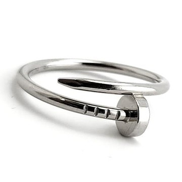 九成新！Cartier 18K白金-JUSTE UN CLOU男用釘子戒指56號