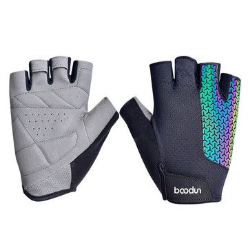 博頓運動1304款騎行手套戶外自行車防曬透氣夜光半指防滑騎行手套