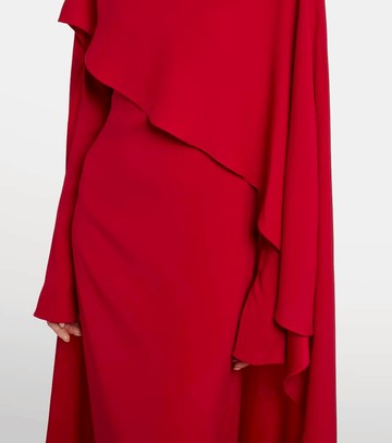 Taller Marmo Carrington caped crêpe cady gown