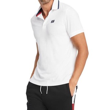 Tommy Hilfiger 2020男時尚姆斯壯徽標白色短袖POLO