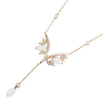 JEWELRY 無品牌珠寶 18K玫瑰金 鑽石 項鍊 【二手名牌BRAND OFF】