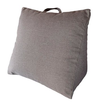 宜欣居傢飾-多功能紓壓美腿/防潑水防貓抓仿麻三角大靠墊_淺褐