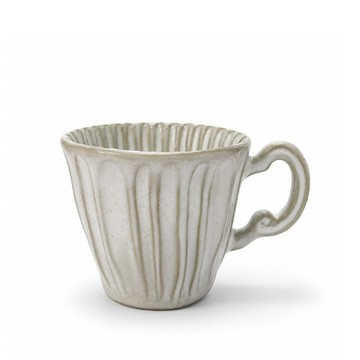 義大利VBC casa 純白條紋系列250ml馬克杯(米白色/8.4盎司/7.7cm)