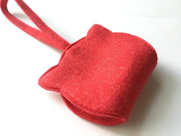 不織布  小貓  錢包 收納包 Felt Cat Coin Case