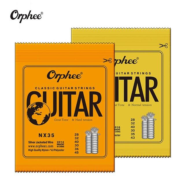 Orphee-クラシックなアコースティックギターの弦,シルバーメッキのナイロン弦,nxシリーズ,6ピース セット