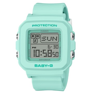 【CASIO 卡西歐】BABY-G 俏皮趣味 薄荷綠 數位電子錶款 BGD-10-3_39mm