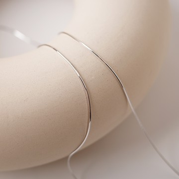 [全純銀.項鍊] 純銀蛇骨鍊 蛇鍊 裸練【UME】基本款 洗澡可戴 S925純銀項鍊 細蛇骨鍊 純銀蛇鍊