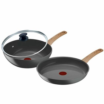 [COSCO代購6] 促銷到7月30號 D162346 Tefal 法國特福 綠生活系列陶瓷不沾鍋具 含玻璃上蓋 3件組