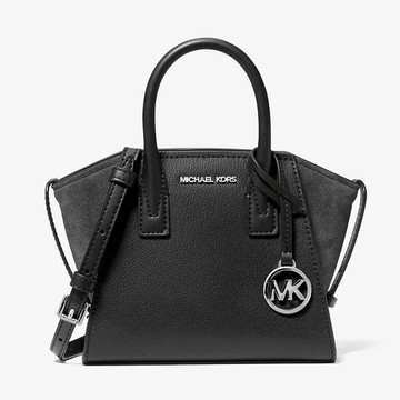MICHAEL KORS 迷你蝙蝠包 手提斜背兩用包 真皮拼接麂皮 斜背包 手提包 M85145 黑色MK(現貨)▶指定Outlet商品5折起☆現貨【送禮首選★APP下單點數4倍送】