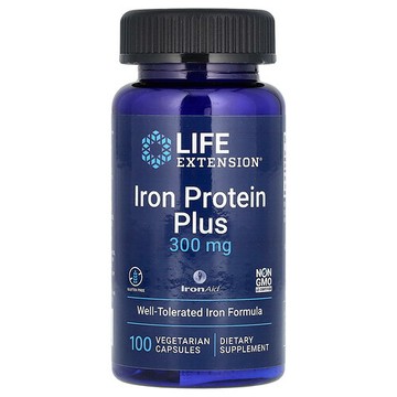 Life Extension, 鐵蛋白+，IronAid，300 毫克，100 粒素食膠囊