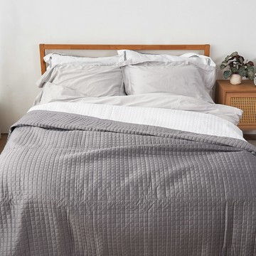 義大利進口吉薇鋪棉歐式大罩-(深冬灰) / 260X260cm / 防塵蟎罩