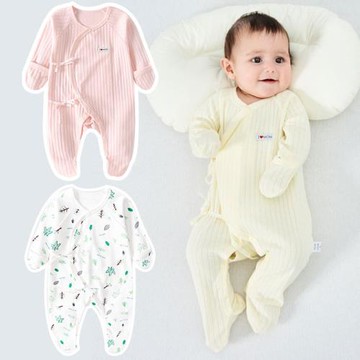 新生兒和尚服包手包腳純棉a類男女寶寶哈衣春秋0初生嬰兒連體衣52