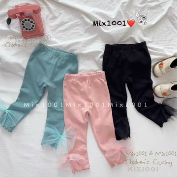 🌈✨mix1001 網紗大蝴蝶結🎀內搭褲✨兒童木耳邊內搭褲 5-17