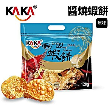《愛山玲》KAKA 醬燒蝦餅 120g 原味｜八道工法 酥脆海鮮零食