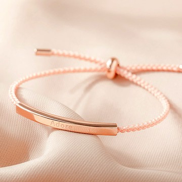 MARIGOLD Secret Talk 甜言密語-西德鋼文字牌飾可調式抽拉手環-女款/膚