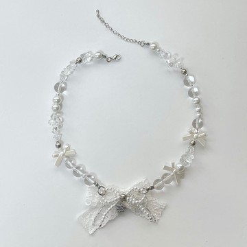 緞帶 緞帶項鍊 珠飾 珠飾項鍊 珠飾飾品 項鍊 蕾絲 芭蕾核心 風格 珍珠 珍珠項鍊 天然石 天然石項鍊