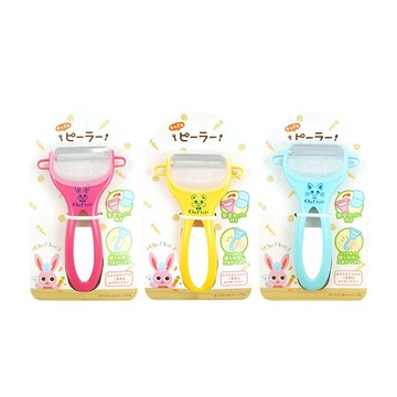 削皮刀 附保護蓋  藍色 + 黃色 + 粉色  1個