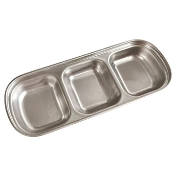 304不鏽鋼 三格碟盤 20.5*8公分  1個