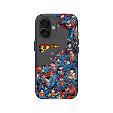 iPhone 16 Clear (相機按鈕) 酷墨灰 - Superman - Superman-氪星戰隊