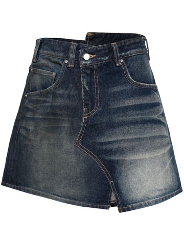 JNBY - asymmetric-design cotton skirt - women - Cotton - S - Blue