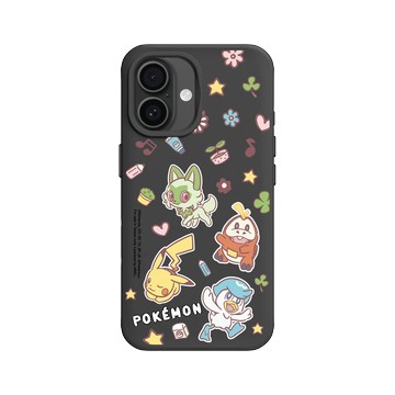 iPhone 16 SolidX 黑 - 寶可夢 Pokemon - 暖色系列-最初的夥伴