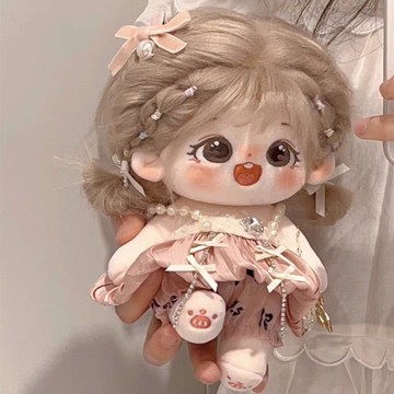 9棉花娃娃 交換禮物 20cm花娃娃女 娃衣 正版毛絨公仔 可愛玩偶 便宜裸娃 原創超萌禮物