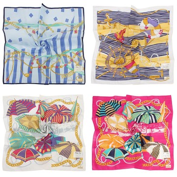 TRUSSARDI日本製夏日風情純棉大手帕領巾58cm(任選)989045｜GoBrand購名牌