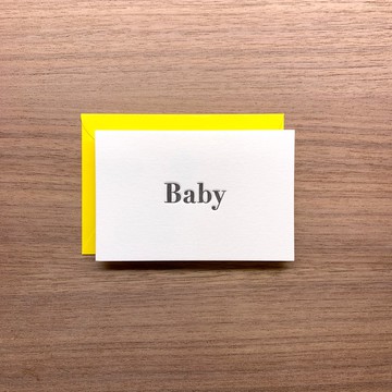 活版印刷問候小卡 Baby