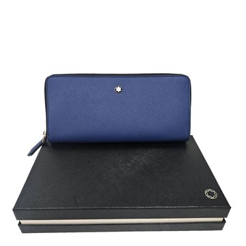 萬寶龍經典手機袋防刮十字紋長夾130819禮盒組