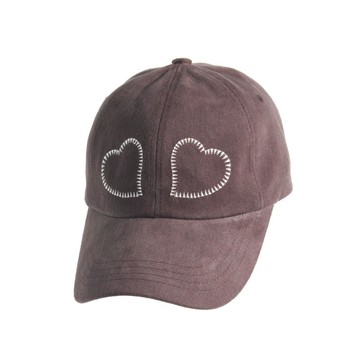 韓國 ONGO DOUBLE HEART KNOT CAP 雙心綁帶棒球帽 棕色BROWN