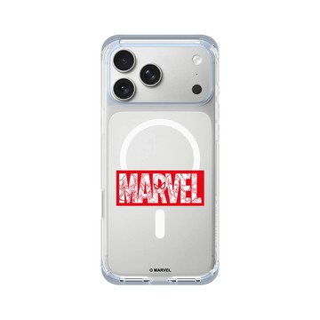 iPhone 17 Pro Max ClearX (MagSafe 兼容) 冰透藍 - 迪士尼-漫威 Marvel - 漫威Logo-紅色標誌