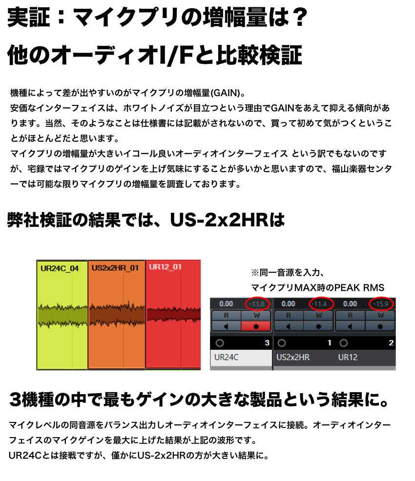 TASCAM USBオーディオインターフェイス US-4x4 HR