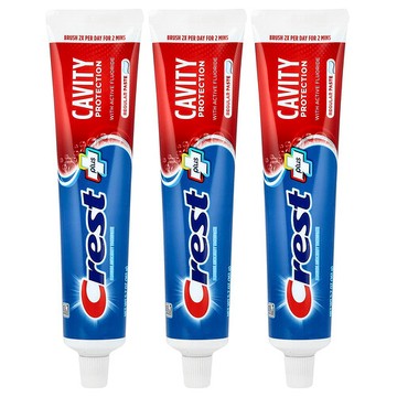 Crest, 防蛀保護，防蛀含氟牙膏，普通版，3 支，每支 5.7 盎司（161 克）