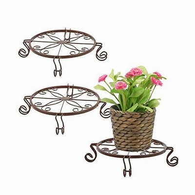 Sitengle フラワースタンド 3個セット アイアン 花台 植木鉢スタンド 鉢置き 植木鉢台 飾り台 屋外 室内 通販 Lineポイント最大get Lineショッピング