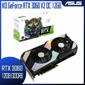 【ASUS 華碩】KO GeForce RTX 3060 V2 OC 12GB 顯示卡