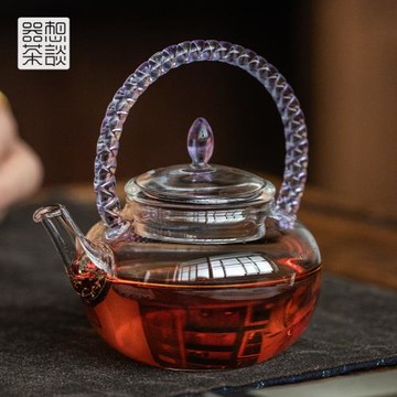 器想茶談玻璃小泡茶壺單個高檔喝茶水壺新款專家用加厚耐高溫茶具