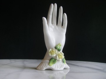 【老時光 OLD-TIME】早期二手台灣製陶瓷手模擺飾