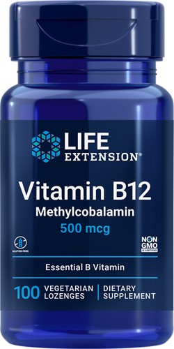 Life Extension Vitamin B12 500 mcg - 100 Lozenges