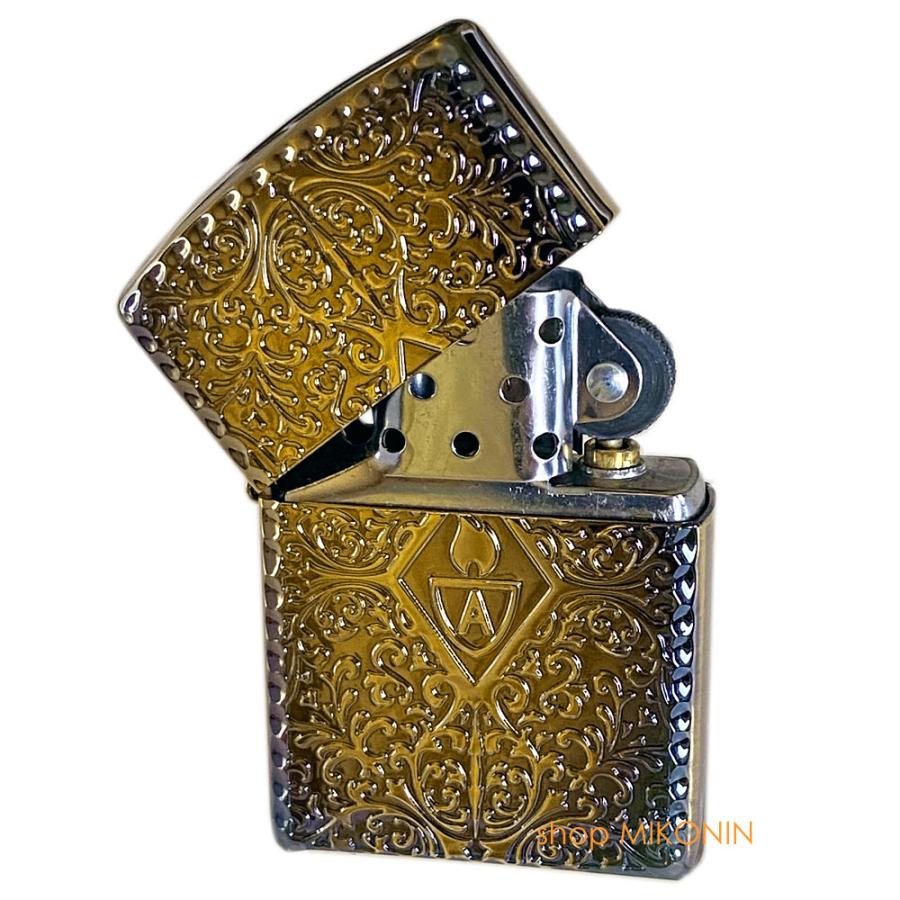 ZIPPO アーマー 両面 アラベスク BS ゴールドイブシ ARMOR ジッポーライター