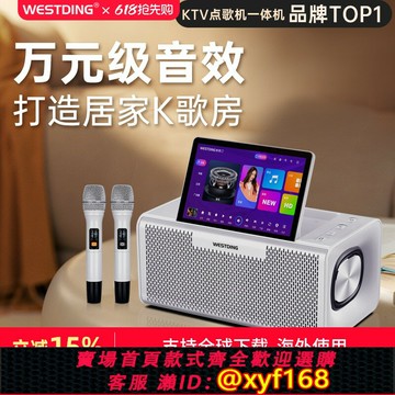 {保固一年 可打統編}家庭ktv麥克風話筒音響一體唱歌機家用客廳K歌神器點歌音箱連電視