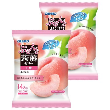 ORIHIRO 蒟蒻果凍 白桃味  120g  2包