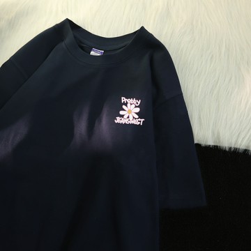 純棉短袖T恤女 夏裝新款 寬鬆 大尺碼 胖mm遮肉   短袖上衣 日常百搭款 印花T 多巴胺色系