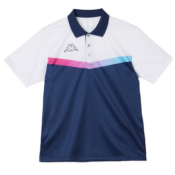 KAPPA義大利時尚中性短袖POLO 白/丈青 351X11WB29