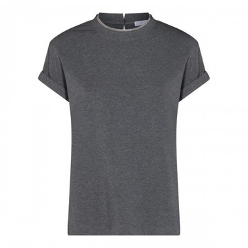 Brunello Cucinelli - Grey Cotton T-shirt M