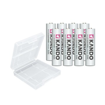 Kamera 1000mAh 4號低自放充電電池-8入 AAA鎳氫充電電池 無記憶效應  附收納盒
