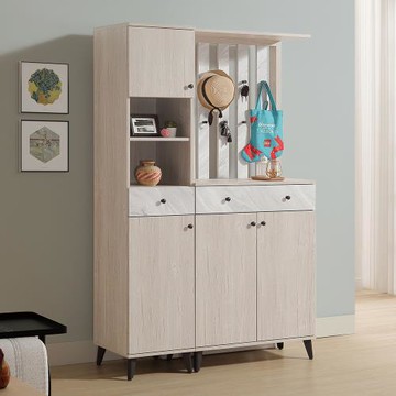 【唯熙傢俱】曼妮白橡色1.3尺鞋櫃